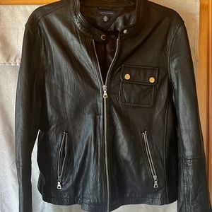 Tommy Hilfiger leather zip up